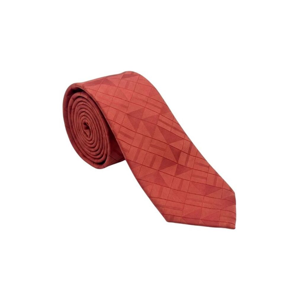 Armani Collezioni Mens Red Tonal Diamond Neck Tie